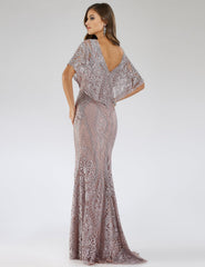 Lara Dresses 29673 Floral Pattern Long Mother of the Bride Lace Dress