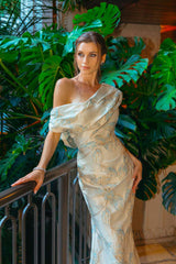 Alexander by Daymor 3044S25 Long Mermaid Formal Printed Dress
