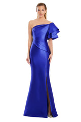 Alexander by Daymor 3051S25 Pleated Slit Long Formal Evening Dress