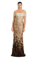 Alexander by Daymor 3063S25 Two Tone Long Formal Sequin Evening Dress