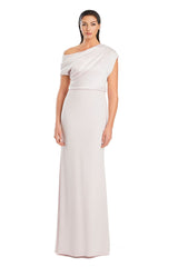 Alexander by Daymor 3083S25 Pleated Long Formal Fitted Evening Dress