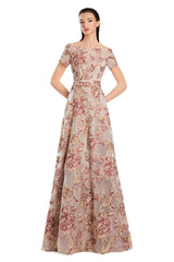 Alexander by Daymor 3094S25 Long A Line Formal Pocket Evening Dress