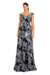 Alexander by Daymor 3095S25 Long Evening Printed Formal Dress