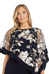 Short Mother of the Bride Dress Poncho Cocktail R&M Richards 3107