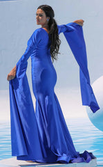 Jessica Angel 311 Long Fitted Formal Evening Cape Dress