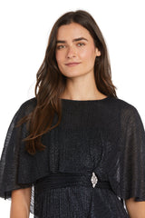 Short Petite Dress Ruffle Cocktail Caplet R&M Richards 3195P