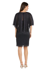 Short Petite Dress Ruffle Cocktail Caplet R&M Richards 3195P