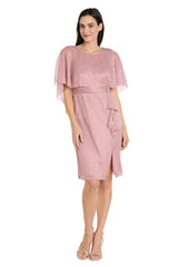 Short Petite Dress Ruffle Cocktail Caplet R&M Richards 3195P