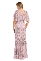 Formal Mother of the Bride Dress Long Caplet R&M Richards 3262