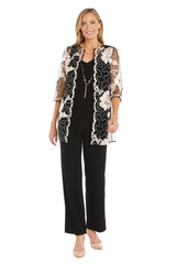 Formal Floral Jacket Pant Suit Long R&M Richards 3356