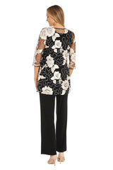 Formal Floral Jacket Pant Suit Long R&M Richards 3356