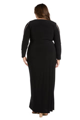 Plus Size Long Sleeve Dress Formal Evening R&M Richards 3411W
