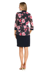 Short Petite Printed Dress Jacket R&M Richards 3438P
