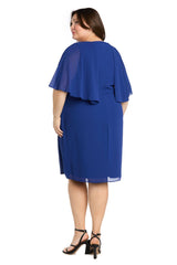 Plus Size Short Dress Cocktail Cape R&M Richards 3474W
