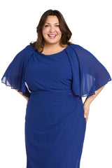 Plus Size Short Dress Cocktail Cape R&M Richards 3474W