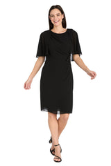 Short Beaded Cape Dress Cocktail R&M Richards 3474