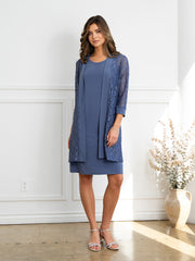 Eva Fashion 3505 Two Piece Short Mother of the Bride Jacket Dress