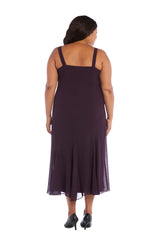 Beaded Plus Size Dress Formal Midi Jacket R&M Richards 358260