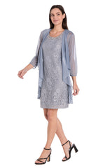 Short Lace Jacket Dress Mother of the Bride R&M Richards 3594