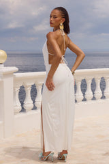 Eilish Halter Maxi Dress - White