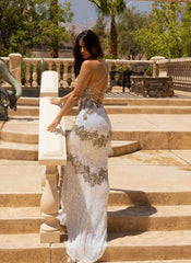 Primavera Couture 3911 Long Sequins Fitted Slit Prom Dress