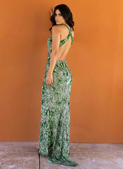 Primavera Couture 3918 Formal Long Fitted Sequins Dress