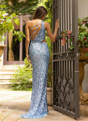 Primavera Couture 3945 Long Fitted Formal Slit Prom Dress