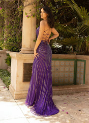 Primavera Couture 3960 Sequins Long Formal Prom Slit Dress