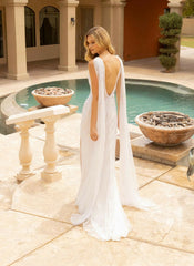 Long Sequins Cape Prom Dress by Primavera Couture 3971