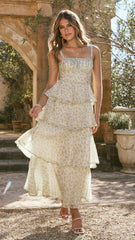 Page Maxi Dress - Green Floral