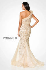Ivonne D ID922 Formal Long Beaded Lace Sequin Evening Dress