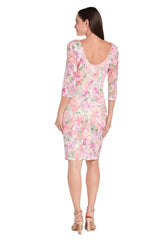 Floral Lace Dress Short Cocktail R&M Richards 4075