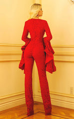 Jessica Angel 421 Long Sleeve Formal Lace Jumpsuit