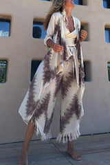 Tie-Dye Tassel Three-Piece Set