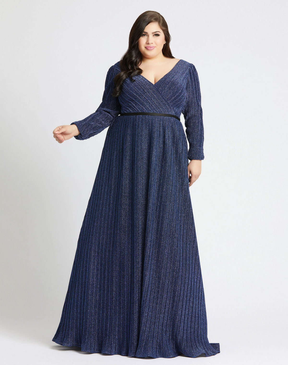 Fabulouss Long Sleeve Plus Size Prom Dress Long Sleeves Mac Duggal 48892