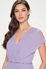 Cameron Blake CB203 Beaded A Line Long Formal Evening Dress