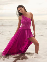 Formal Prom Long Pleated Dress Long Pleated Prom Mac Duggal 49837