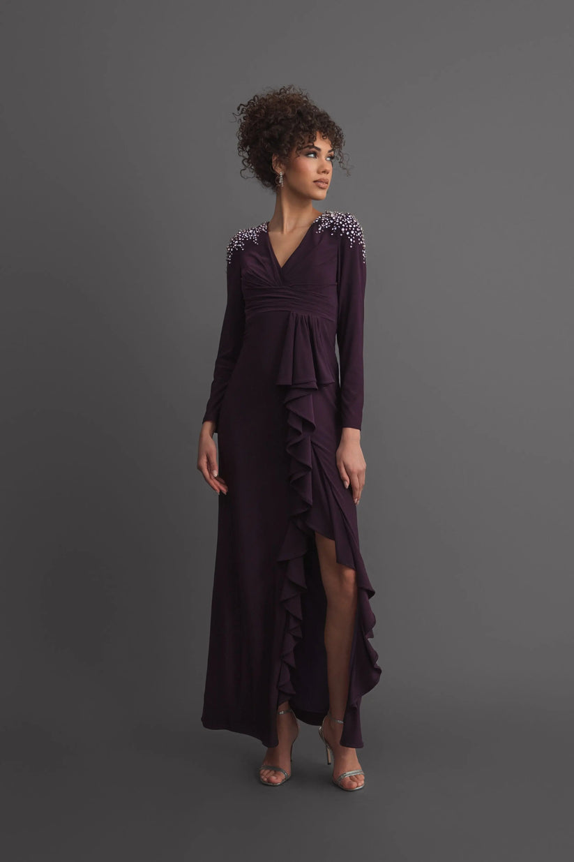 Long Sleeve Formal Dress Fitted Evening Mac Duggal 49897