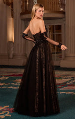 LILITH GOWN - A-LINE TULLE DRESS WITH GLOVES