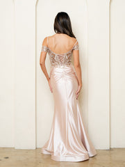 Eva Fashion 5291 Long Formal Fitted Sequin Prom Dress