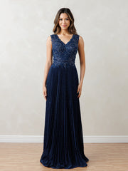Eva Fashion 5297 Long Two Piece Mother of the Bride Pleated Dress