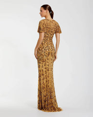 Formal Beaded Dress Long Mother of the Bride Mac Duggal 5491