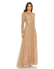 Long Sequin A Line Formal Evening Gown Sequin A Line Evening Mac Duggal 5636