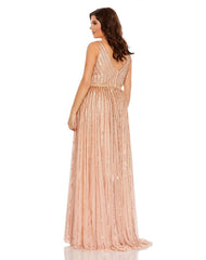Sequined Long Formal Plus Size Dress Sequined Plus Size Evening Mac Duggal 5755
