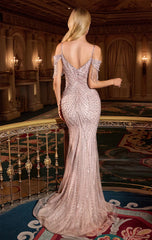 Aurelia Gown - Crystal and Pearl Embellished Mermaid Dress