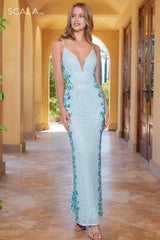 Scala 61323 Floral Prom Formal Long Dress