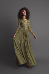 Floral Mother of the Bride Dress Long A Line Mac Duggal 6182