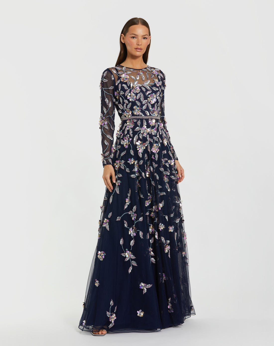 Long Floral Dress Mother of the Bride Formal Mac Duggal 6183
