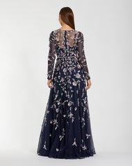 Long Floral Dress Mother of the Bride Formal Mac Duggal 6183