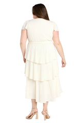 Plus Size Tiered Dress High Low Cocktail R&M Richards 6677W